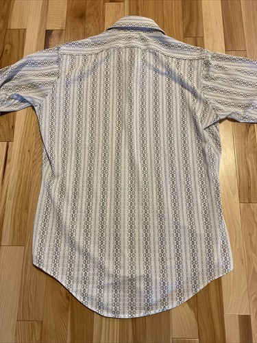 Camisa Vintage Jandy Place Barton Poliéster Nailon Mangas Largas Talla Mediana - Imagen 7 de 9