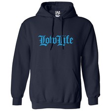 Low Life Old English HOODIE | Hooded Lowrider Sweatshirt w/ All Car Club Colors