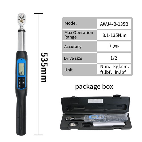 AWJ-B 1/2'' 3/4" Drive Electronic Torque Wrench With Super Large Screen - Picture 10 of 14