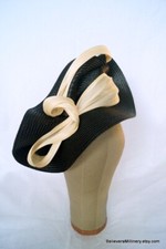 Black Ivory Fascinator Headband Wedding Guest Race Millinery Melbourne Cup