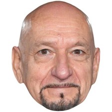 Ben Kingsley Goatee Celebrity Mask, Flat Card Face