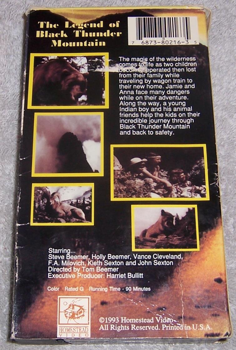 フレッシュリーダーティー　VHS The Legend of Black Thunder Mountain VHS Video Steve Beemer