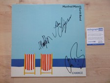 Manfred Mann's Earth Band autographs signed LP cover "Chance" vinyl ACOA