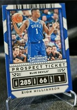 ZION WILLIAMSON 2020 Panini Contenders Draft Picks Prospect Ticket Rookie RC 🔥