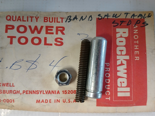 Rockwell Delta LBS-4 14' Bandsäge Tisch Stop Baugruppe Original-Zubehör-Hersteller Neu aus altem Lagerbestand