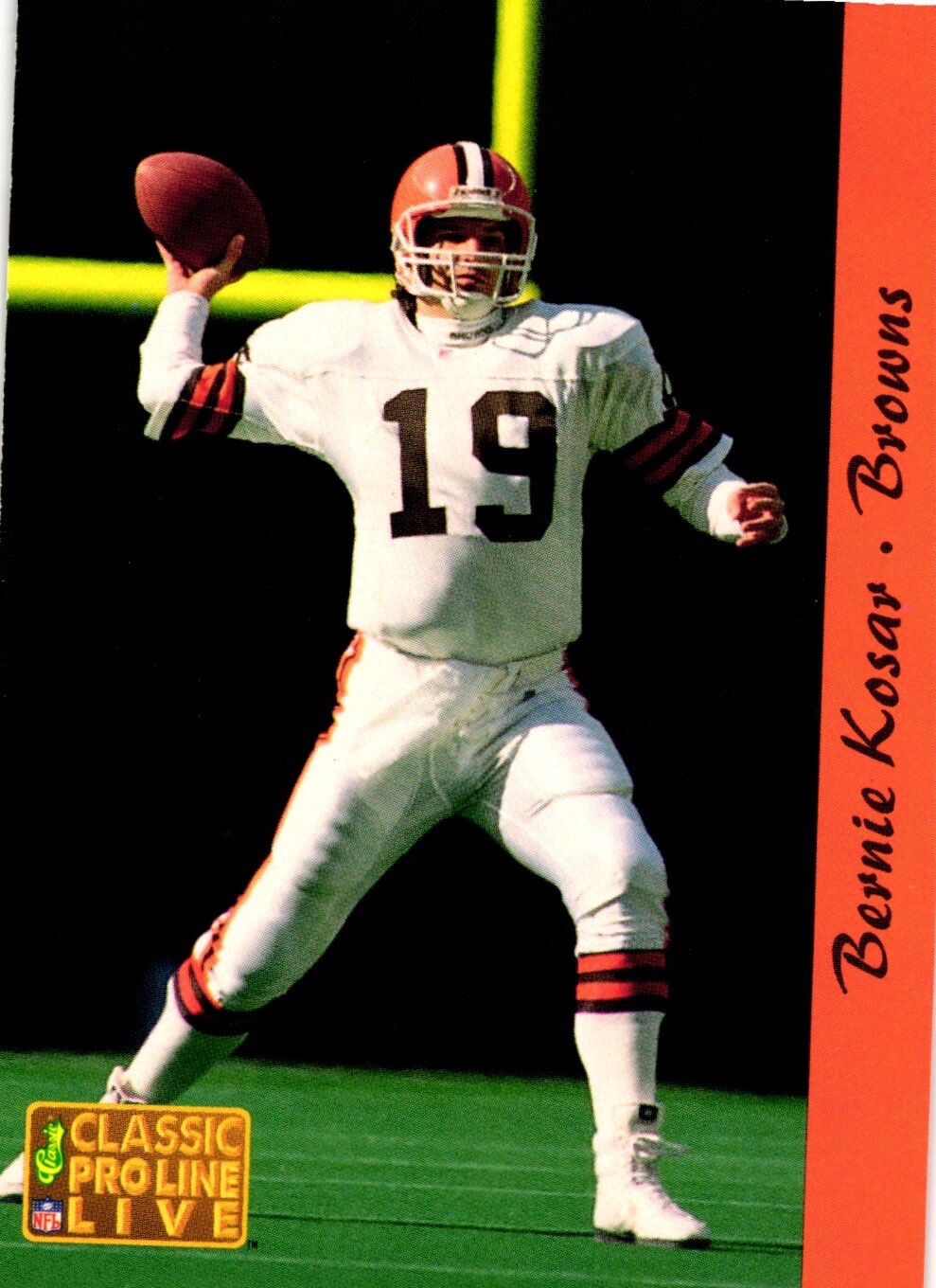 Bernie Kosar Cleveland Browns #41 Classic Pro Line Live 1993 NFL Football Card