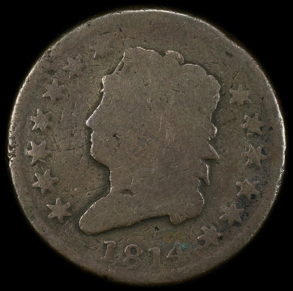 1814 Classic Head Large Cent 1¢ - Graded PCGS AG3 BN - Plain 4 - Image 2 of 4