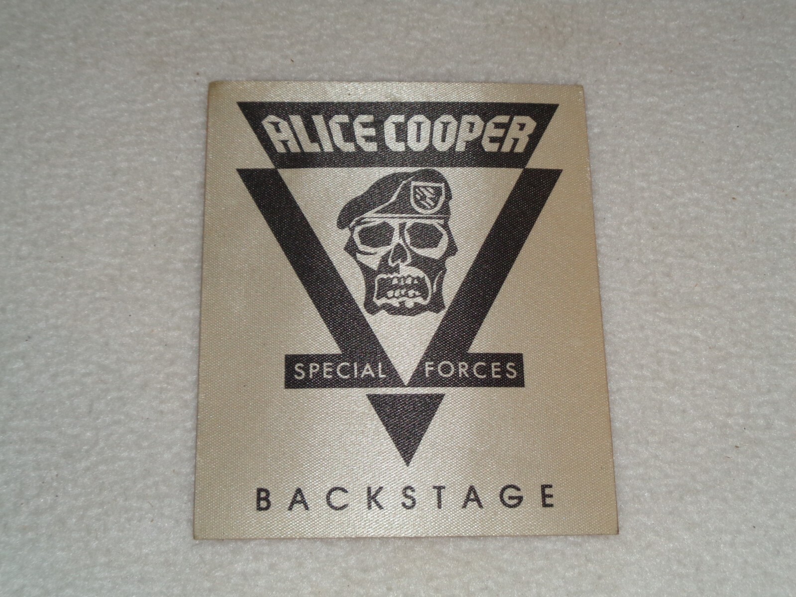 Alice Cooper Special Forces Vintage Original Concert VIP Unused Backstage Pass