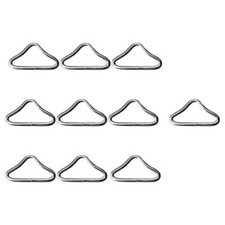 30 Pcs Silvery Triangle Rings Buckle V-rings for Trampoline Replacement Parts
