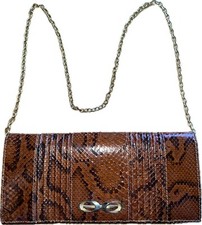 1960  s Woman  s Exotic Python Clutch Bag
