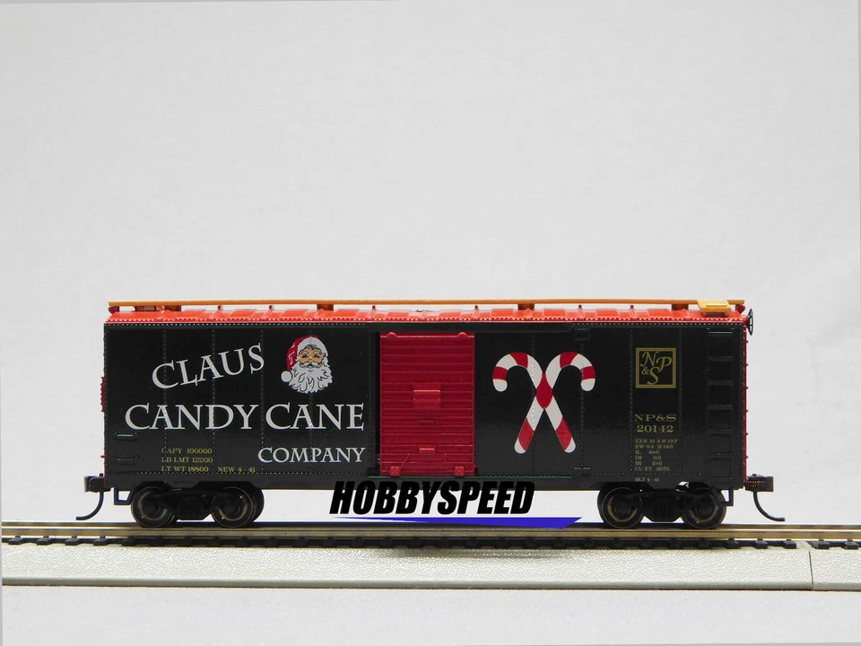 BACHMANN HO SCALE CLAUS CANDY CANE COMPANY 40' BOXCAR #20142 train BAC17007 NEW - Image 3 of 4