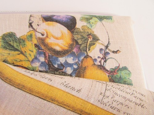 Mantel de frutas de verano de lino Tessitura Toscana Telerie 64" x 91" hecho en Italia nuevo en caja - Imagen 5 de 6