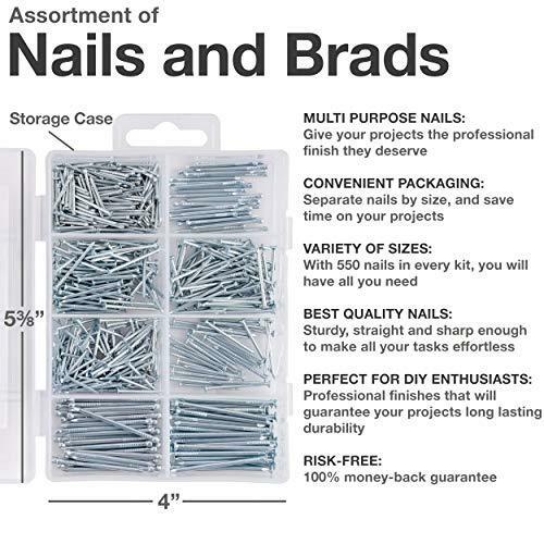 Qualihome Hardware Nail Assortment Kit, Includes Finish, Wire, Common, Brad and - Picture 2 of 6