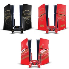 ARSENAL FC LOGOS VINYL SKIN DECAL FOR SONY PS5 SLIM DISC CONSOLE  CONTROLLER