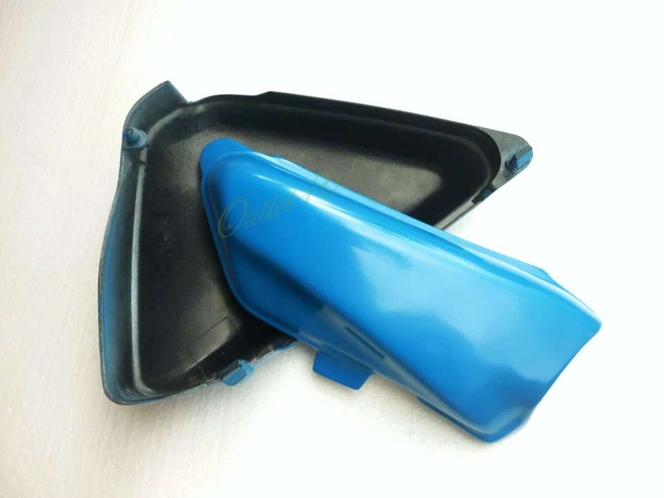 Par de cubiertas de batería de marco lateral azul HONDA 100 CL Scrambler CL100S CL100 1970-1971 Foto 4 de 4