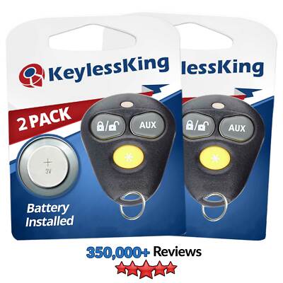 2 Fits Dei Viper 3 Button Yellow Keyless Entry Remote Key Fob EZSDEI474V 473V