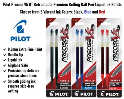 Pilot Precise V5 RT Rolling Ball Liquid Ink Refills, Extra