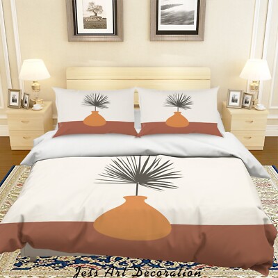 3D Simple Plant Quilt Cover Set Duvet Cover Bedding Pillowcases