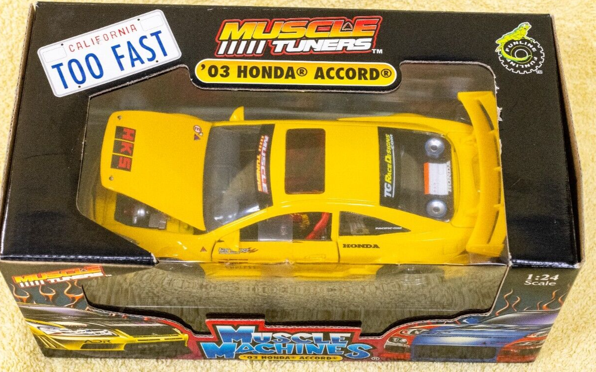 1:24 Scale Muscle Machines '03 HONDA ACCORD Yellow | eBay