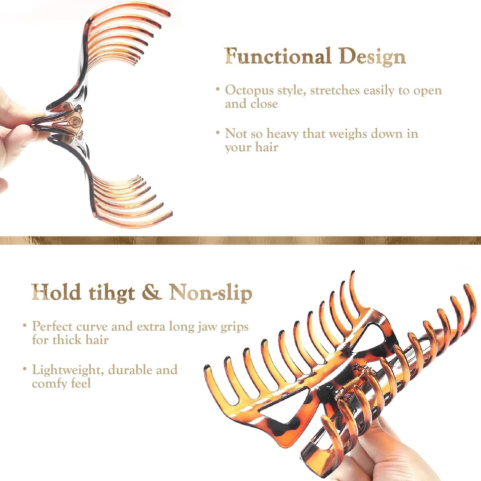 Pinzas para el cabello grandes de 5,5” pinzas para el cabello grandes suficientes para sostener tus pinzas para el cabello... Foto 4 de 4