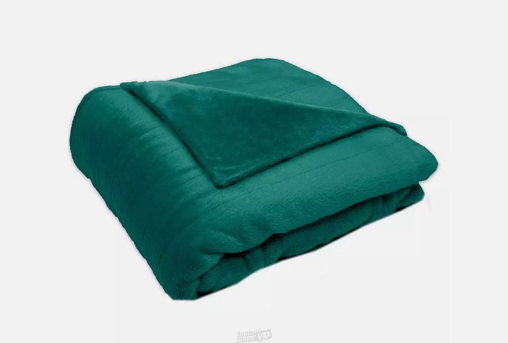 Serta Silky Plush Electric Heated Warming Throw Blanket Pine