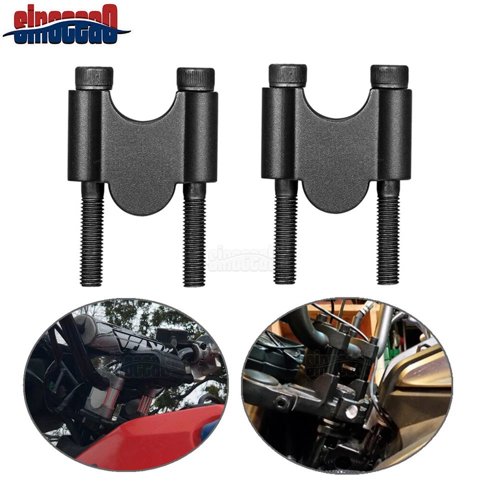 Kit de abrazadera de montaje de elevadores de manillar CNC Billet de 7/8"" para Kawasaki KLR650 Ninja 650R Foto 2 de 4