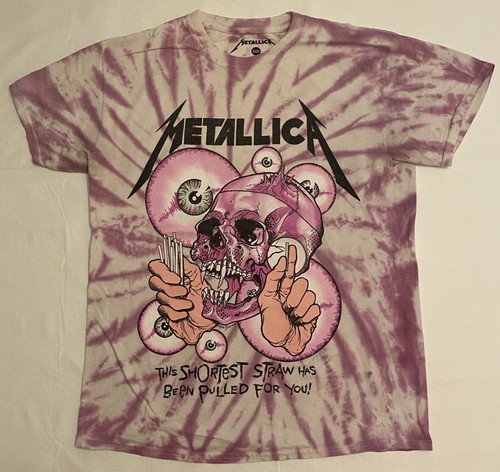 Metallica Shirt Tie Dye Design Shortest Straw Metal Rock Music Metallica