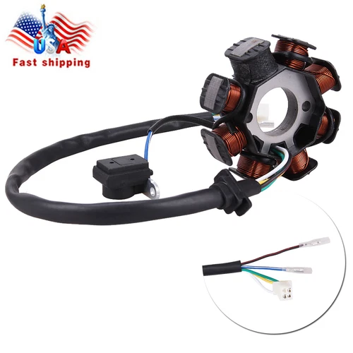 Magneto Stator 8 coil 8 Pole 5 wire For HP AC Gy6 taotao 125cc 150cc ATV Scooter - Picture 1 of 13