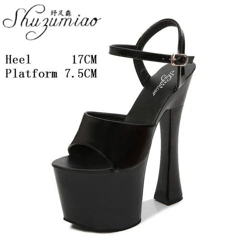 Women Platform Super High Heels Sexy Pumps Fashion Sandals Party Dance Shoes - Picture 9 of 41