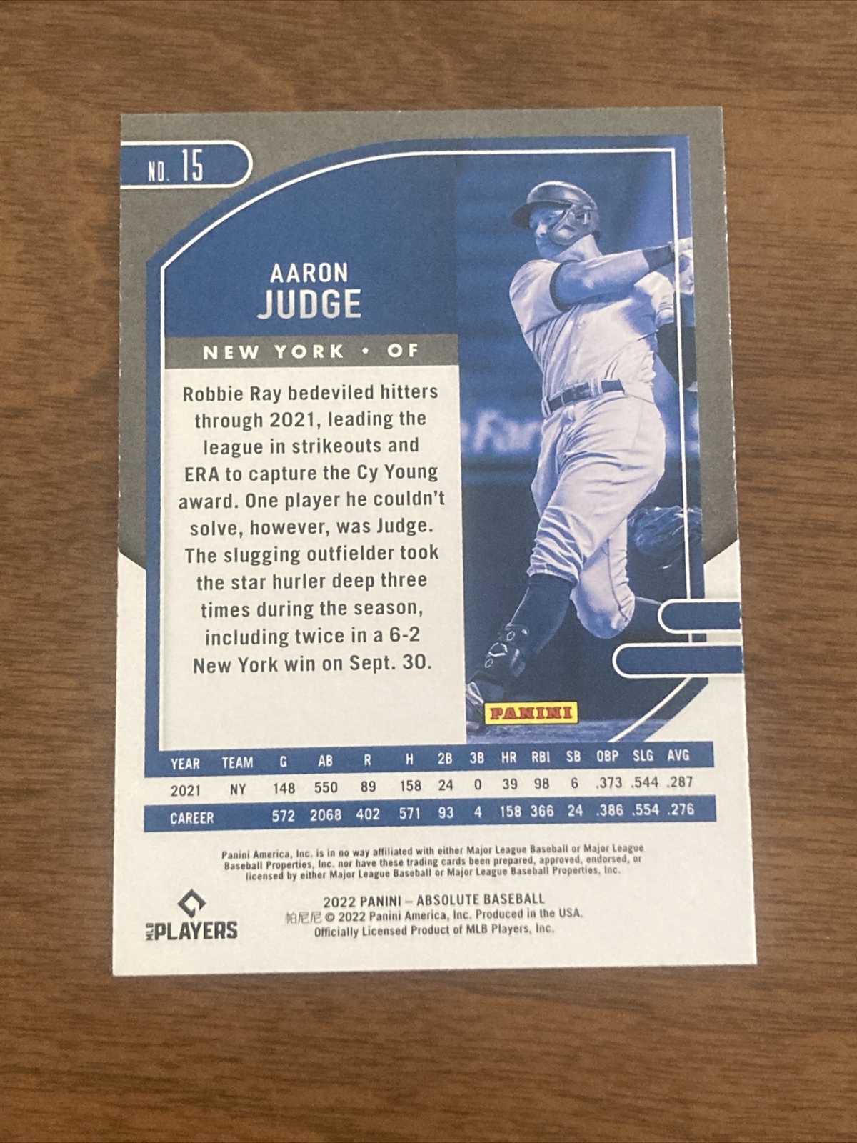 2022 ABSOLUTE BASEBALL AARON JUDGE NEW YORK YANKEES #15 | eBay