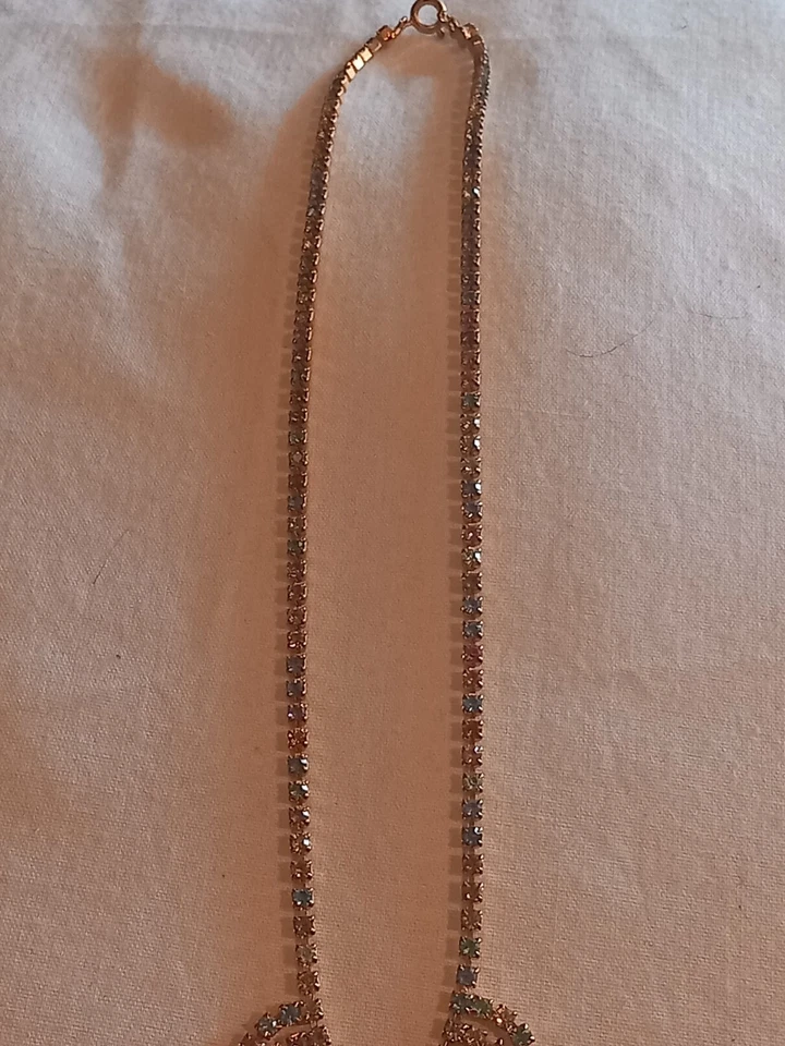 Juego de joyas de diamantes pastel vintage medio adorno década de 1950 Foto 3 de 4