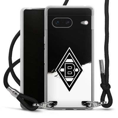 DeinDesign Handykette Google Pixel 7 Borussia Scratch Schwarz-Weiss