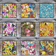 European Style Church Painted Glass Art Window 50*90cm Static Stickers Frosted