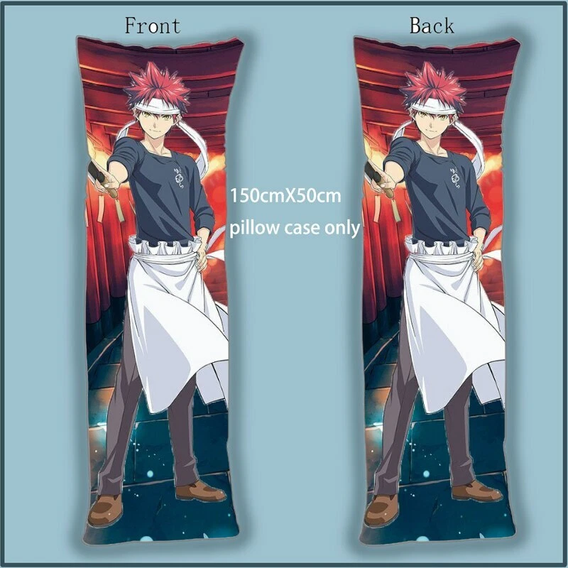 New Sōma Yukihira - Food Wars! Shokugeki no Soma Male Anime Dakimakura  Japanese Hugging Body Pillow Cover H3215