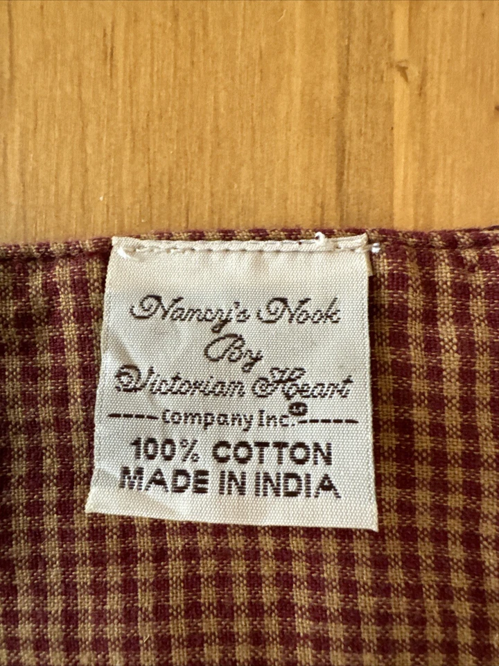 Nancy’s Nook By Victorian Heart Navy Fall Colors Applique Quilt Style Runner 13" - Image 4 of 4