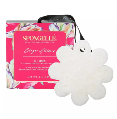 Spongelle GINGER HIBISCUS Private Reserve Bath Body Buffer Sponge 3 Oz New
