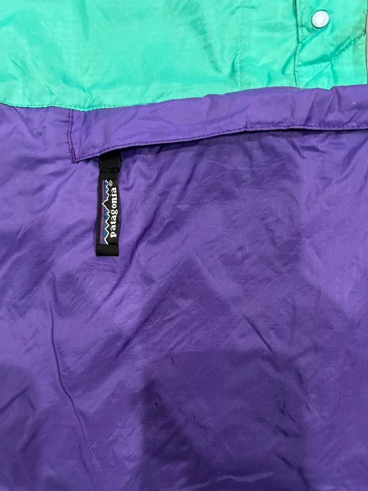 CHAQUETA VINTAGE PATAGONIA HOUDINI NIÑOS 12 VERDE SNAP T SUDADERA CON CAPUCHA ANORAK Foto 4 de 4