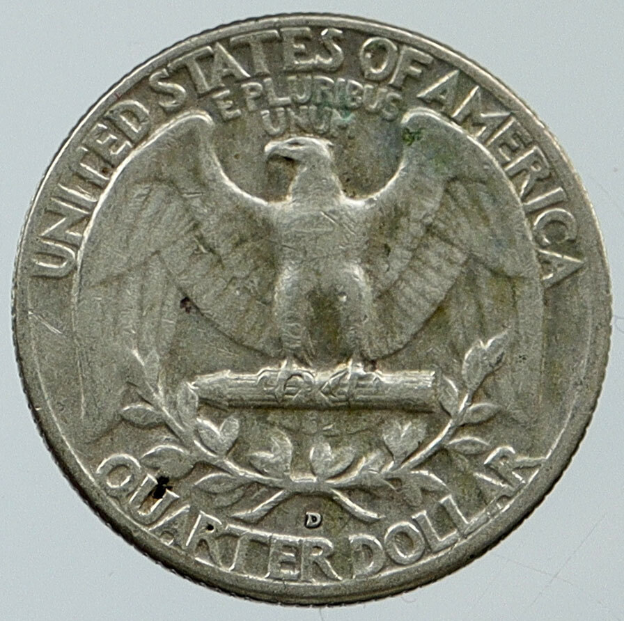 1961 D UNITED STATES USA President Washington OLD Silver Quarter