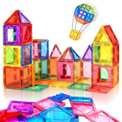 Magnetic Tiles Building Blocks Educational STEM Kids Toys Toddler Birthday Gift