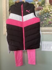Puma Kids Girls Vest 3 Pcs Set Size XS 5/6 - New