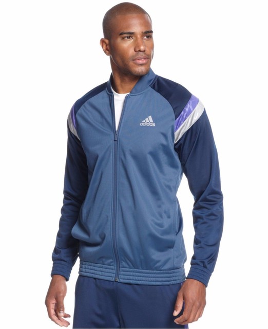 Adidas Anthem Tricot Jacket Navy Hoodie M Sweatshirt Track ...