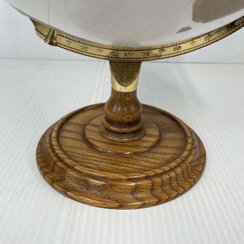 Globe Wedding Guestbook Guest Book Hand Painted Gold & White - Picture 6 of 7
