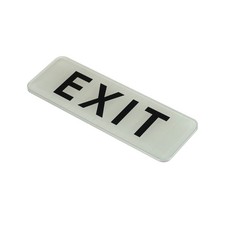 EXIT sign, acrylic 6"x2" car sticker door sticker, silver