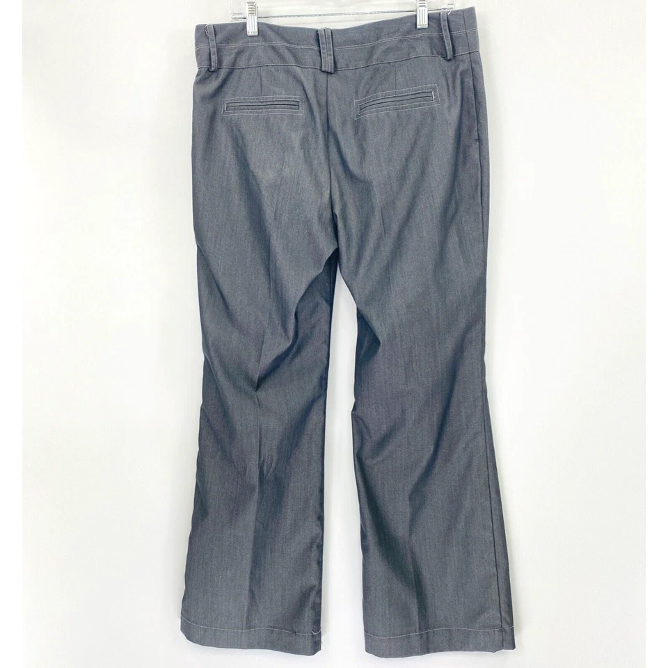 Pantalones de vestir Robert Louis para mujer talla 10 grises pantalones cinturón elástico carrera Foto 2 de 4