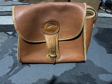 VTG Vintage Dooney  Bourke Leather Saddle Crossbody Shoulder Bag Brown USA