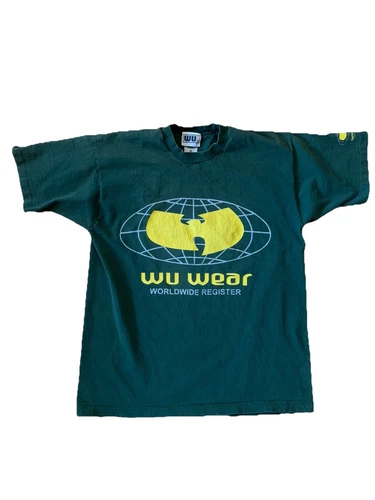 Wu Tang Clan Wu Wear T Shirt XL Green Yellow World W Vintage vintage concert t-shirt, vintage, size XL, single stitch, B+ condition
