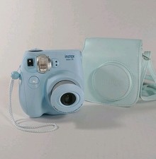 Fujifilm Instax Mini 7s Instant Film Camera Blue Tested With Carrying Case