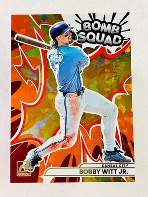 2026 Panini Donruss Bobby Witt Jr. Bomb Squad Orange Ice /75 Kansas City Royals