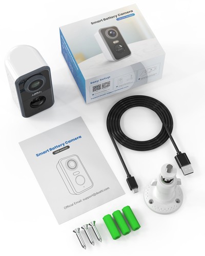 3MP WLAN ÜBERWACHUNGSKAMERA AKKU FUNK IP NETZWERK HD AUßEN BEWEGUNGSMELDER 3MP - Bild 8 von 8