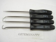 Snap On Mini 4pc Hookpick Torx Black Handle Set Set Wstorage Case Asa204a Mint